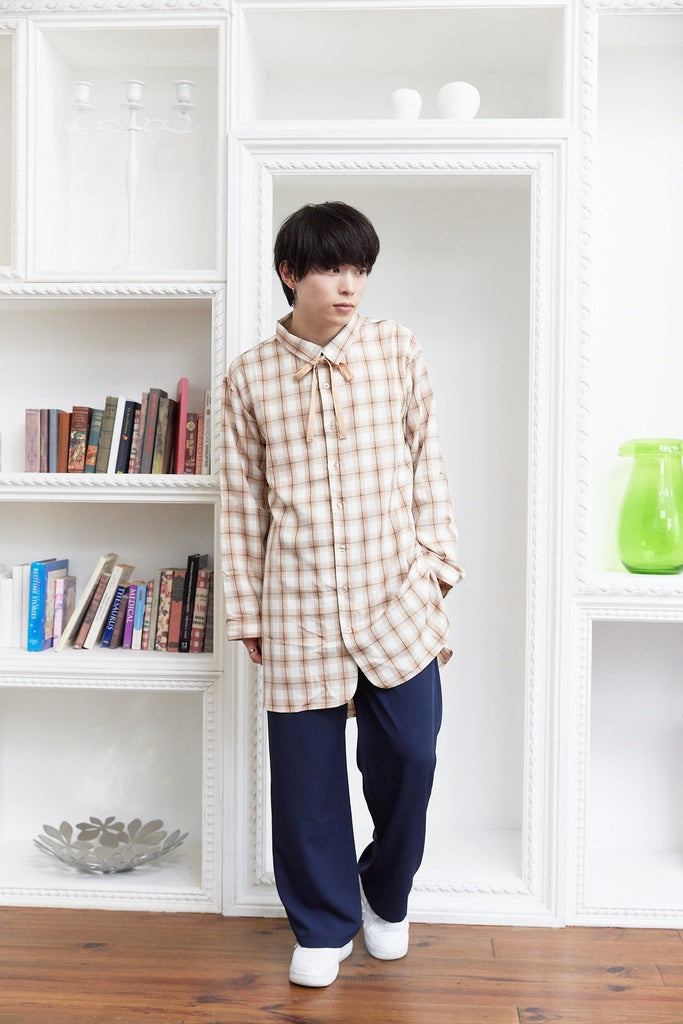 リボンロングシャツ