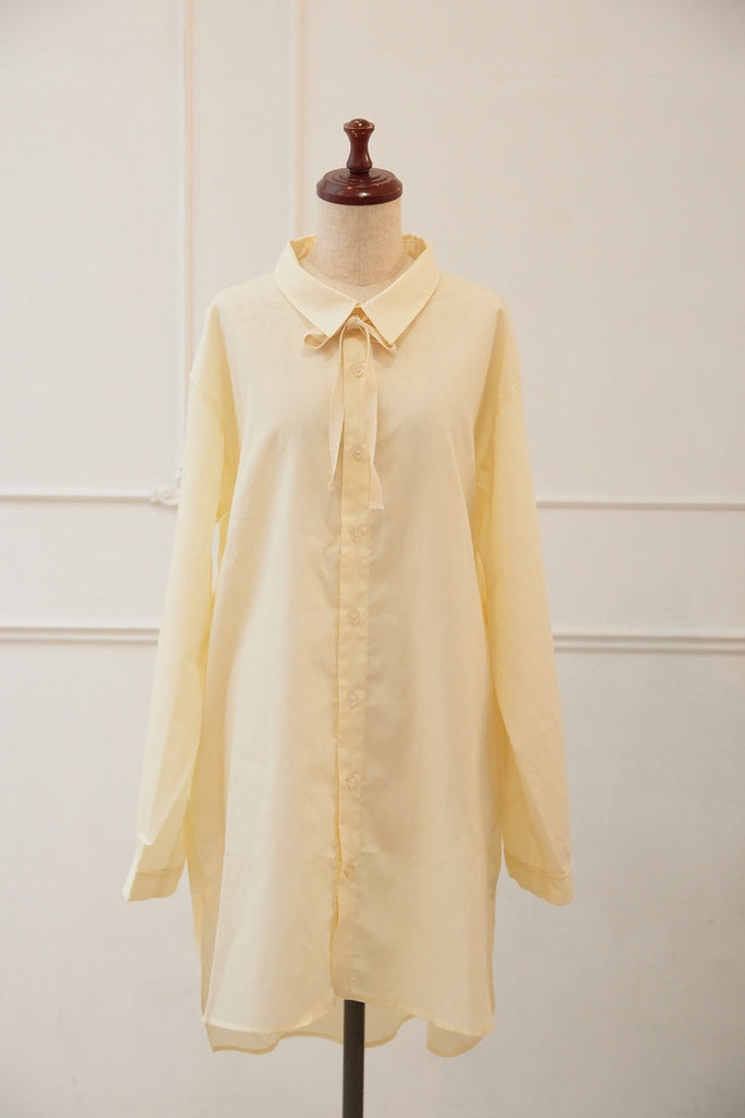 リボンロングシャツ