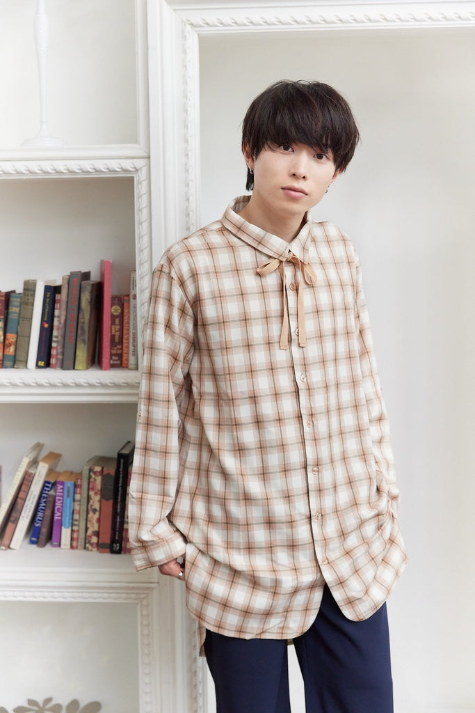 リボンロングシャツ