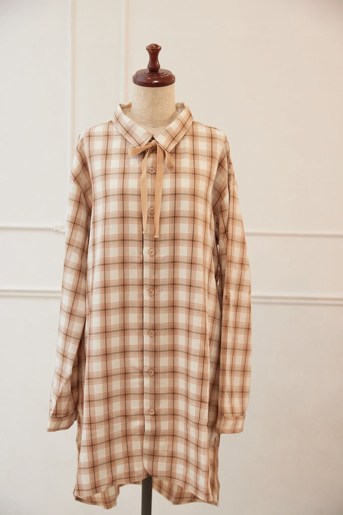 リボンロングシャツ