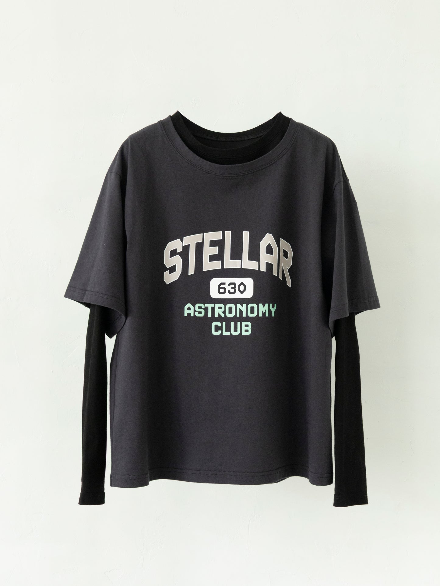 レイヤードプリントTシャツ