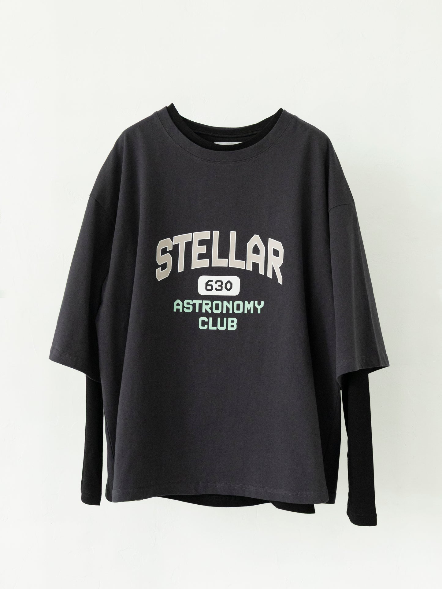 レイヤードプリントTシャツ