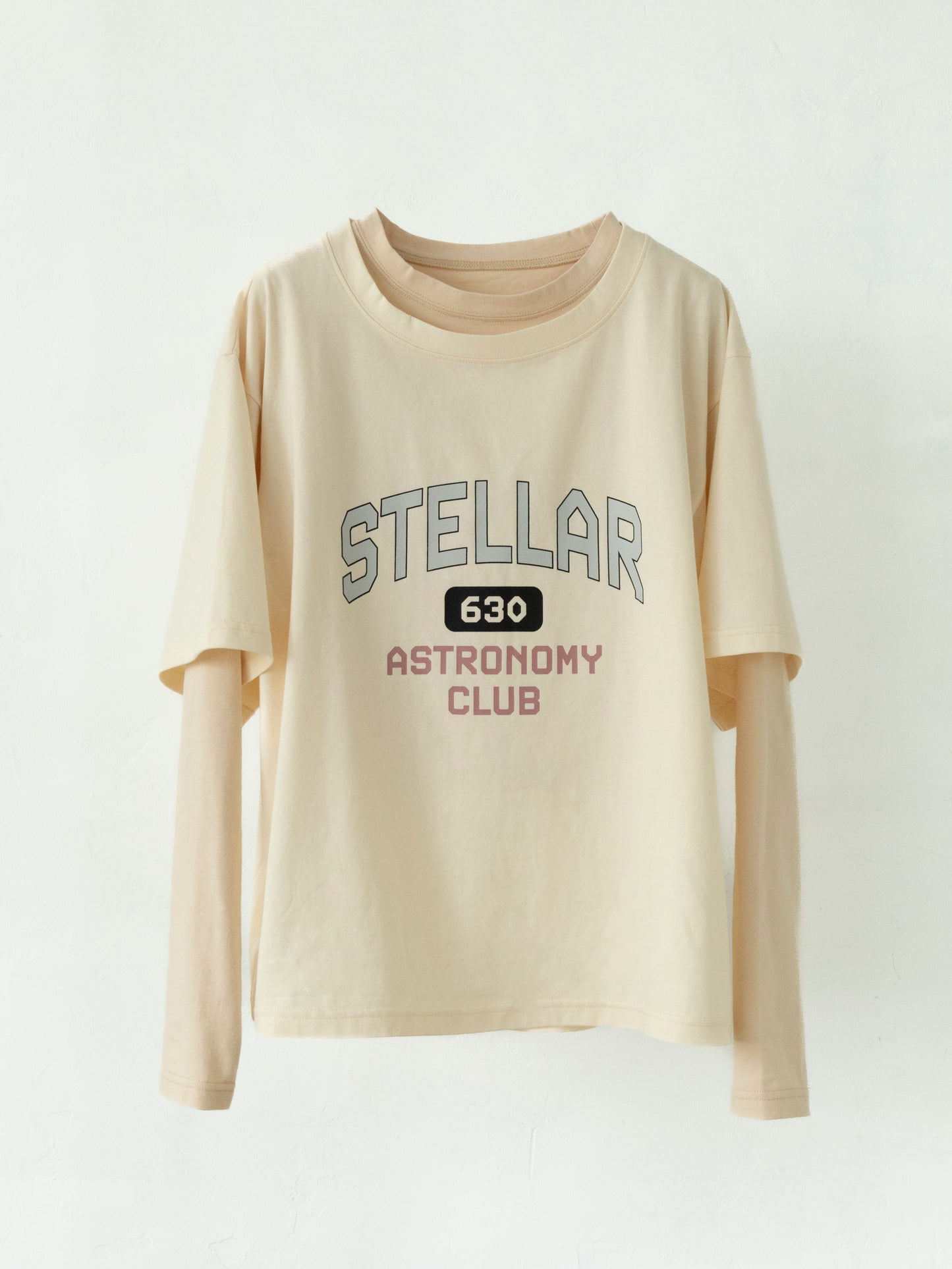 レイヤードプリントTシャツ