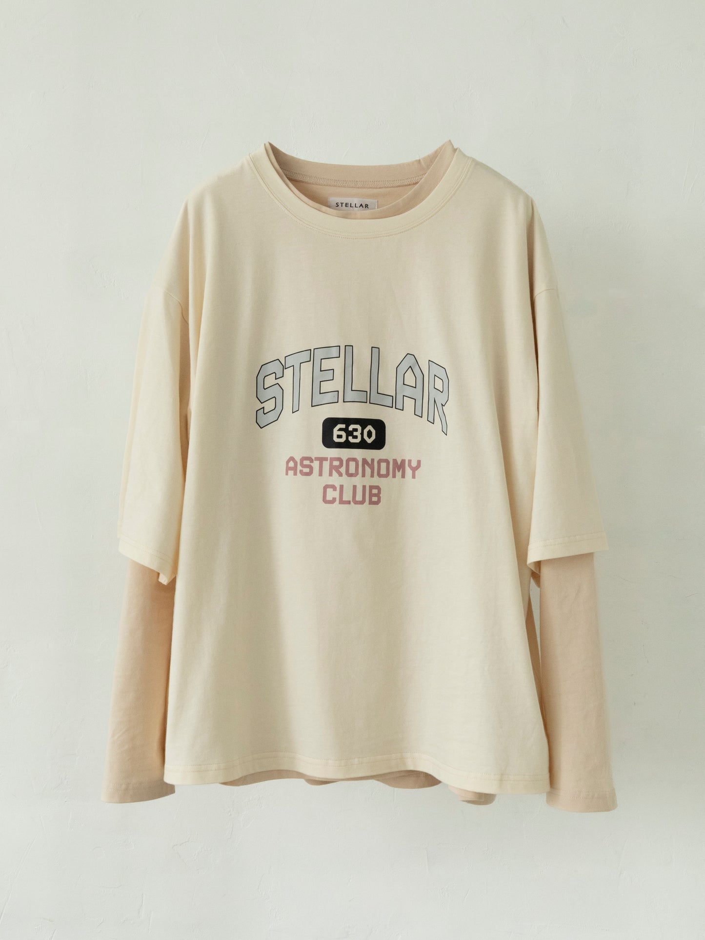 レイヤードプリントTシャツ