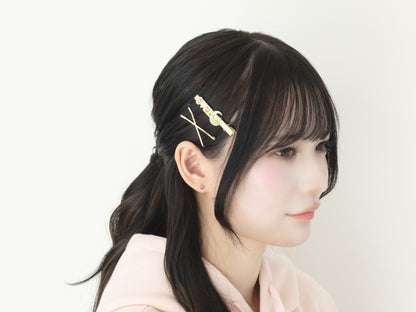 STELLAR ロゴ ヘアピン