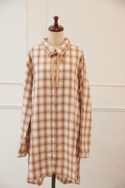リボンロングシャツ